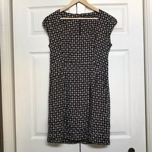 French Connection Sheath Dress Lotus Block Print